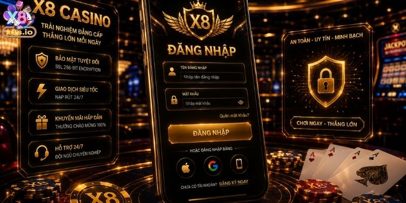 Điểm khác biệt khi đăng nhập X8 so với đối thủ